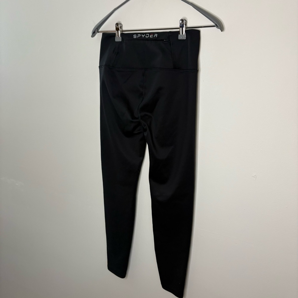 Spyder Black Leggings Stretchy medium weight warm size small - Picture 4 of 10